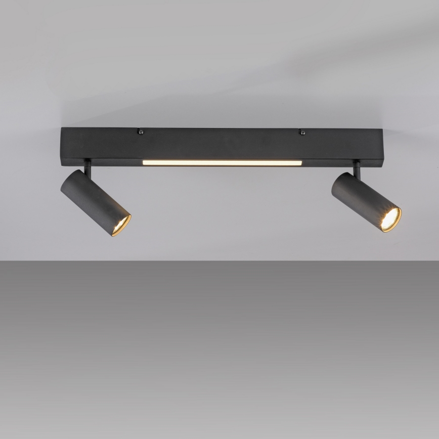 Schöner Wohnen 11793-18 - Foco LED empotrable DANTE 2xGU10/10W/230V + LED/7,2W, negro