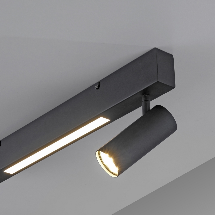 Schöner Wohnen 11793-18 - Foco LED empotrable DANTE 2xGU10/10W/230V + LED/7,2W, negro