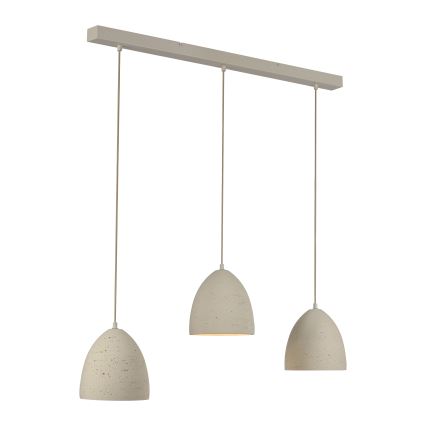 Schöner Wohnen 12541-42 - Lámpara colgante con cable TRAVENTA 3xE27/40W/230V hormigón