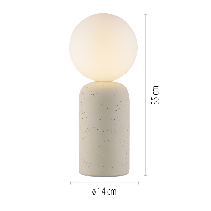 Schöner Wohnen 12543-42 - Lámpara de mesa TRAVENTA 1xG9/10W/230V hormigón