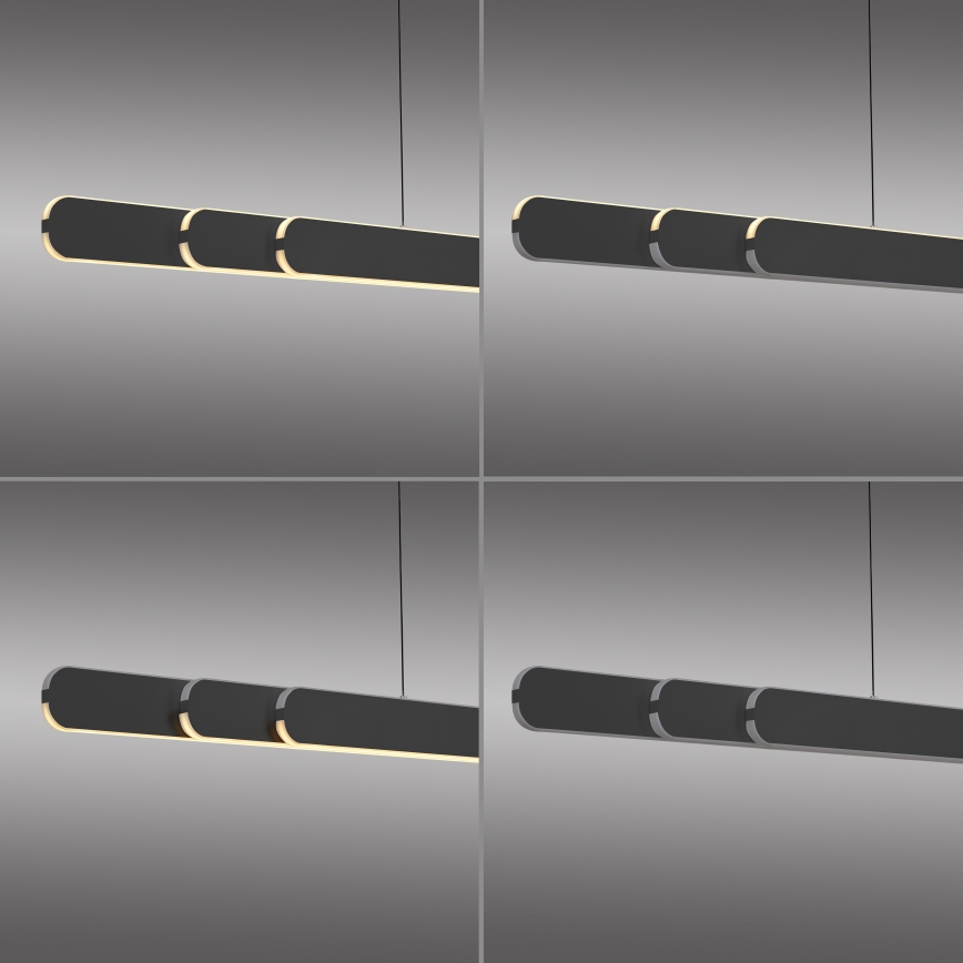 Schöner Wohnen 12577-18 - Lámpara colgante LED regulable suspendida en cable ADRIANA ROUND 2xLED/24W/230V 2700/3000/3500/4000/5000K 160 cm negro