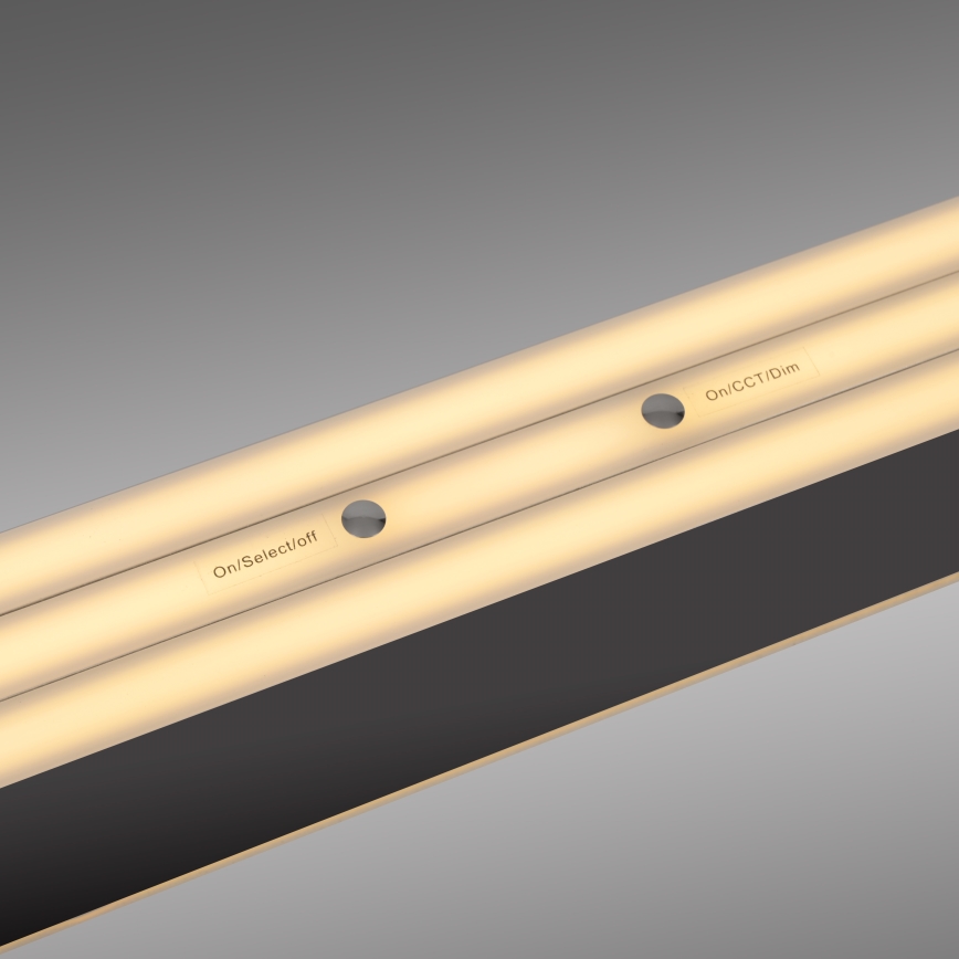 Schöner Wohnen 12577-18 - Lámpara colgante LED regulable suspendida en cable ADRIANA ROUND 2xLED/24W/230V 2700/3000/3500/4000/5000K 160 cm negro