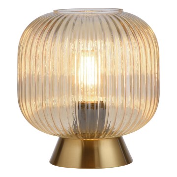 Schöner Wohnen 13573-27 - Lámpara de mesa NAMI 1xE27/25W/230V dorada/beige/ahumada