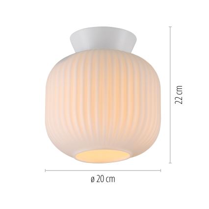 Schöner Wohnen 13574-16 - Lámpara de techo NAMI 1xE27/25W/230V Ø 20 cm blanca