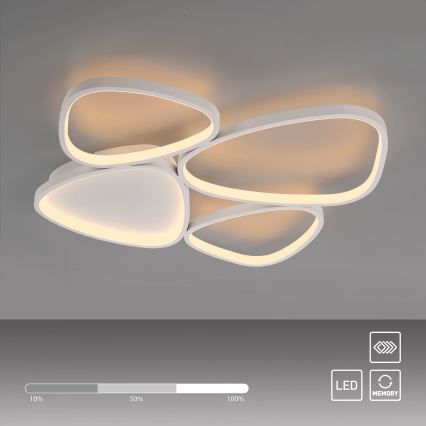 Schöner Wohnen 14038-16 - Lámpara de techo LED regulable PEBBLES LED/35,5W/230V blanca