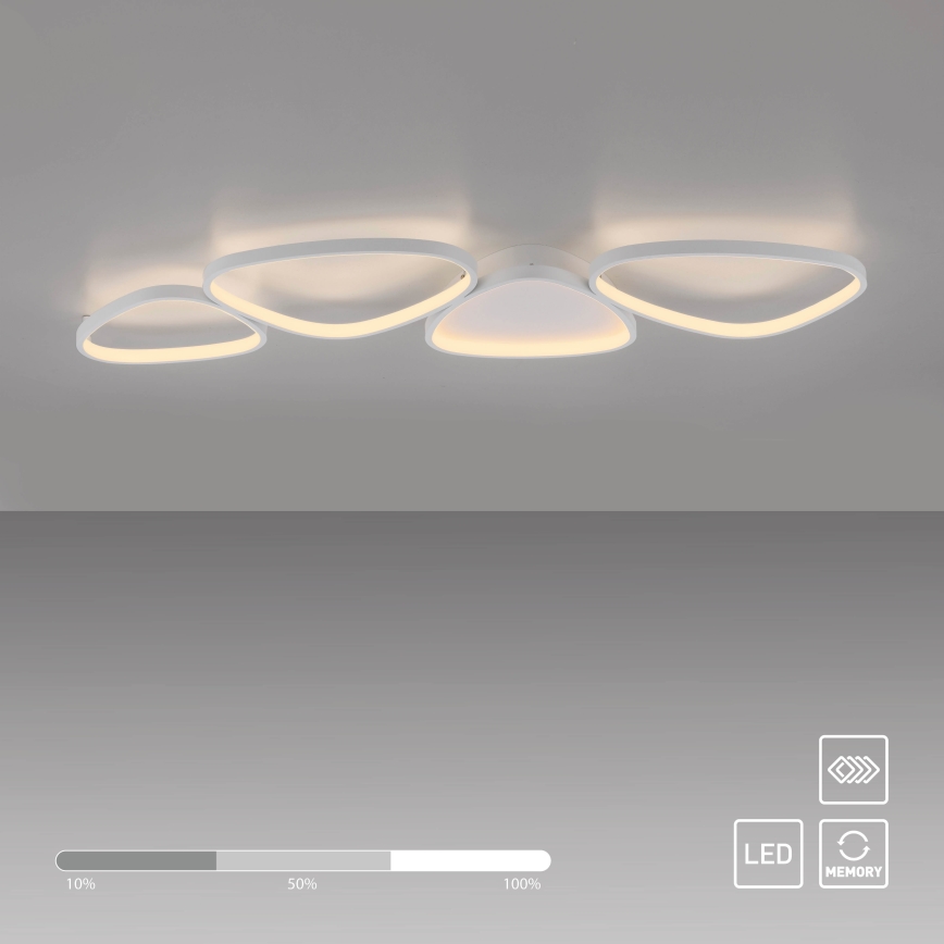 Schöner Wohnen 14039-16 - Lámpara de techo LED regulable PEBBLES LED/35,5W/230V blanco