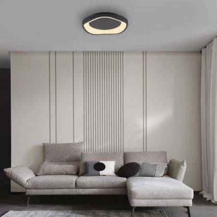 Schöner Wohnen 14233-18 - Luminaria de techo LED regulable MONTA LED/21W/230V Ø 40 cm negra