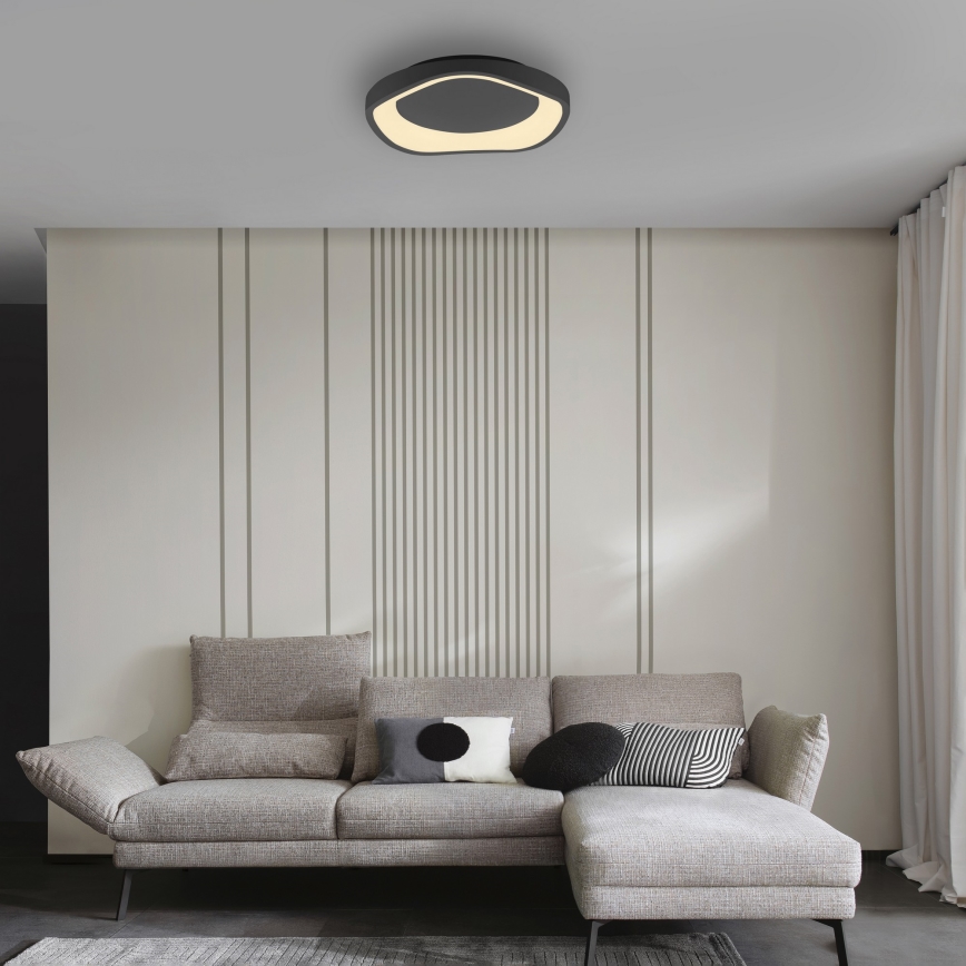 Schöner Wohnen 14233-18 - Luminaria de techo LED regulable MONTA LED/21W/230V Ø 40 cm negra