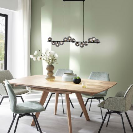 Schöner Wohnen 14504-18 - Lámpara colgante LED suspendida en cable DUBAI 13xG9/3W/230V 118 m negro/ahumado