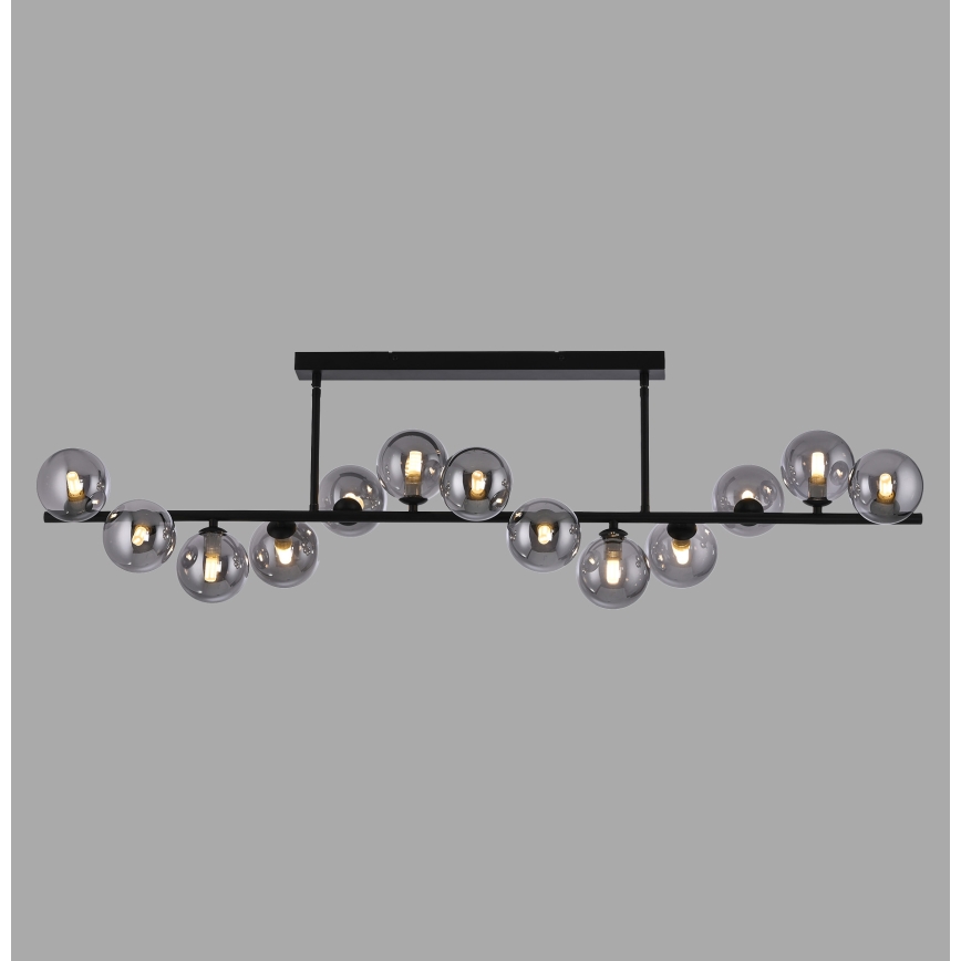 Schöner Wohnen 14505-18 - Lámpara colgante LED sobre varilla DUBAI 13xG9/3W/230V negro/ahumado