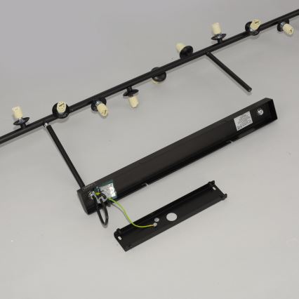 Schöner Wohnen 14505-18 - Lámpara colgante LED sobre varilla DUBAI 13xG9/3W/230V negro/ahumado