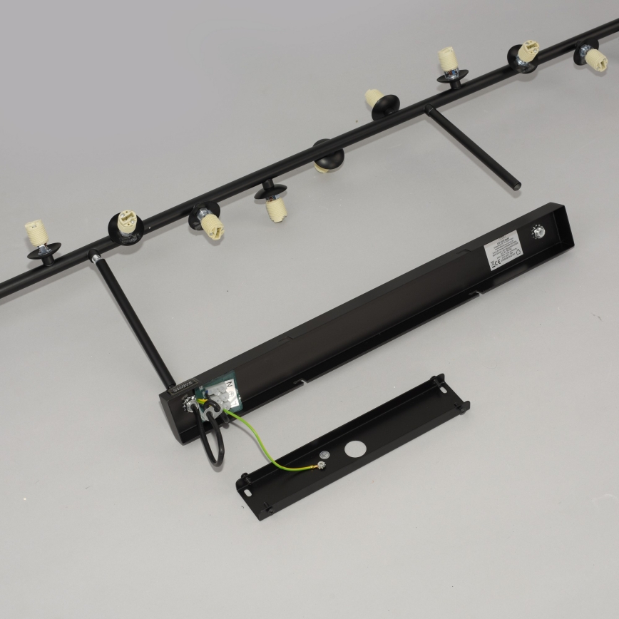 Schöner Wohnen 14505-18 - Lámpara colgante LED sobre varilla DUBAI 13xG9/3W/230V negro/ahumado