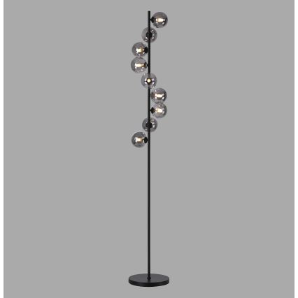Schöner Wohnen 14506-18 - Lámpara de pie LED DUBAI 9xG9/3W/230V negro/ahumado