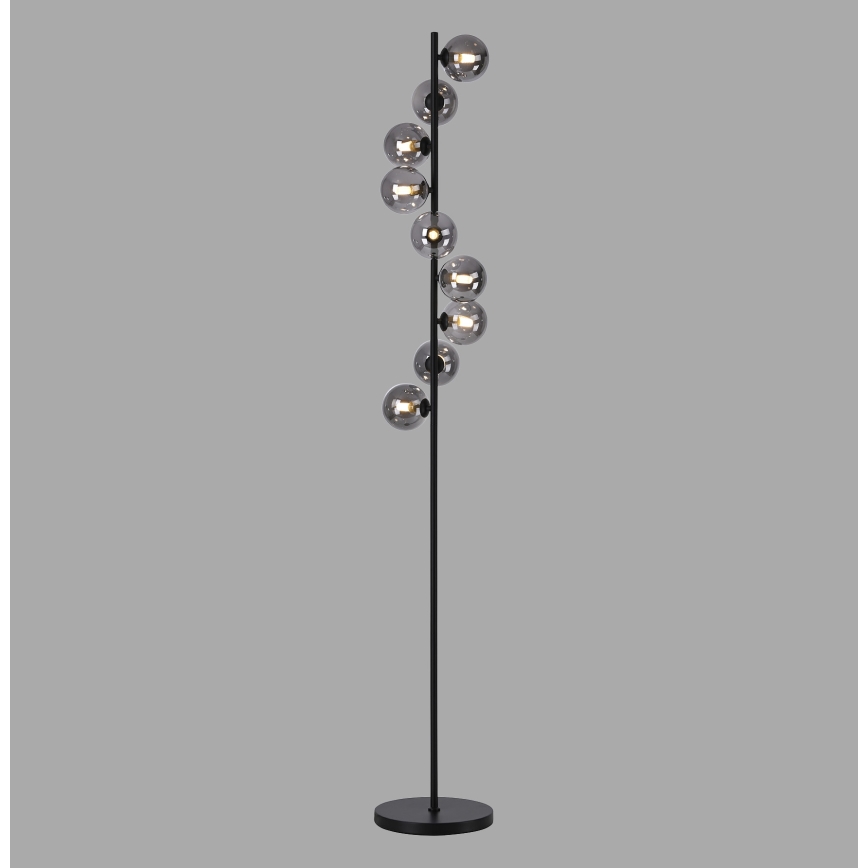 Schöner Wohnen 14506-18 - Lámpara de pie LED DUBAI 9xG9/3W/230V negro/ahumado