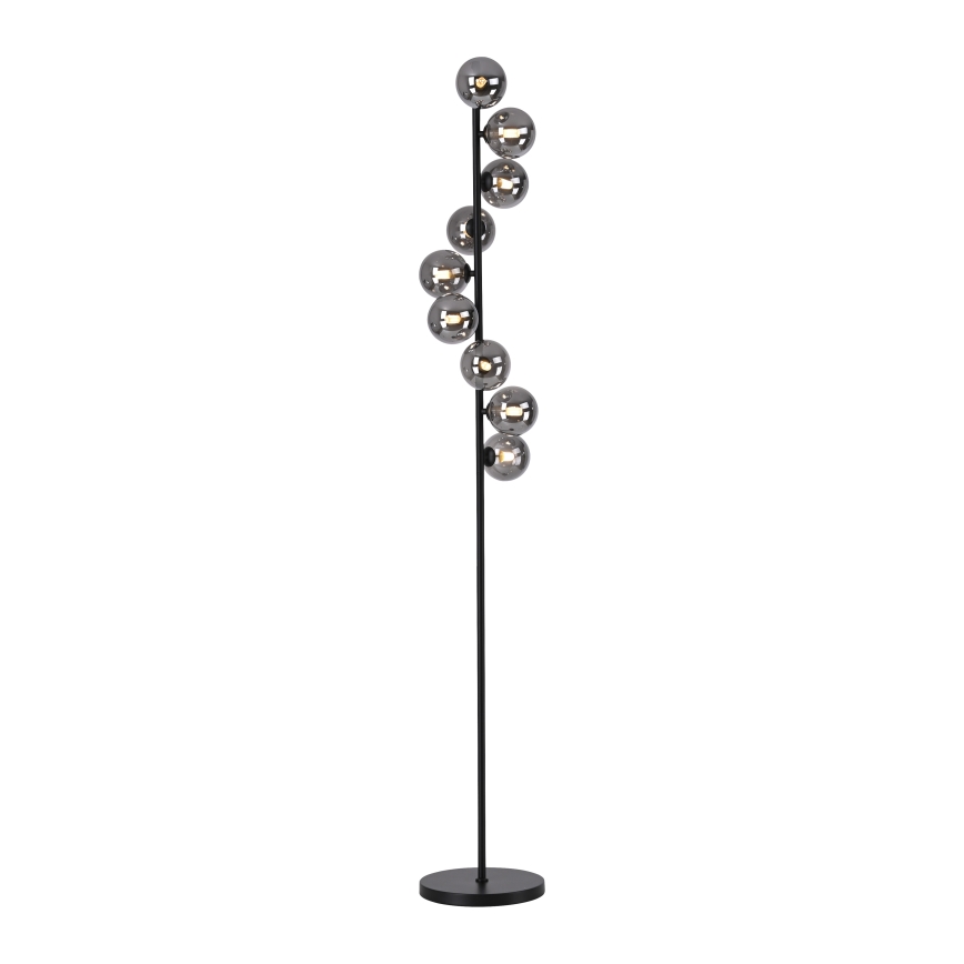 Schöner Wohnen 14506-18 - Lámpara de pie LED DUBAI 9xG9/3W/230V negro/ahumado