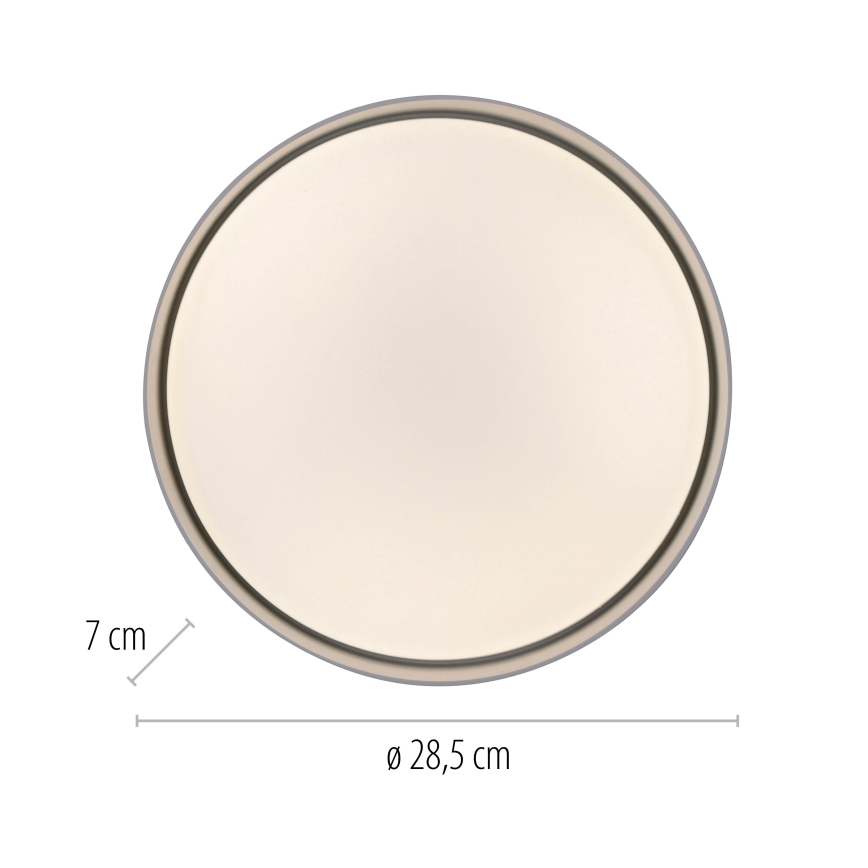 Schöner Wohnen 14593-18 - Lámpara de techo LED regulable TAVOLI, 10 W, 230 V, 2700-6500 K, Ø 28,5 cm, negro + mando a distancia