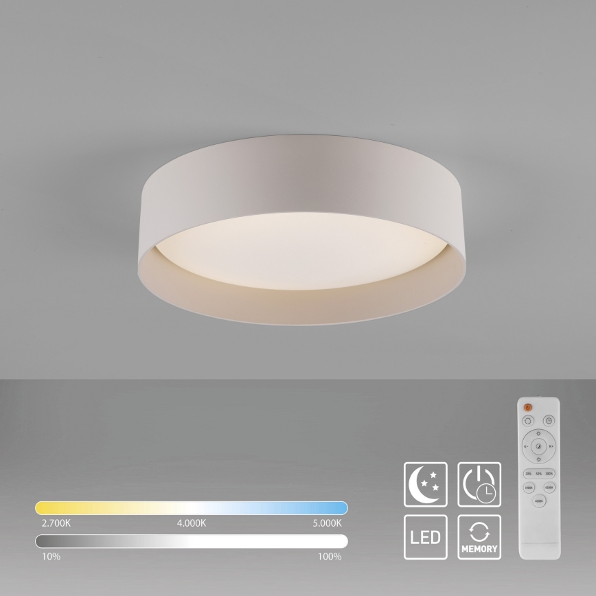 Schöner Wohnen 14593-39 - Luminaria de techo LED regulable TAVOLI LED/10W/230V 2700-6500K Ø 28,5 cm gris + mando a distancia