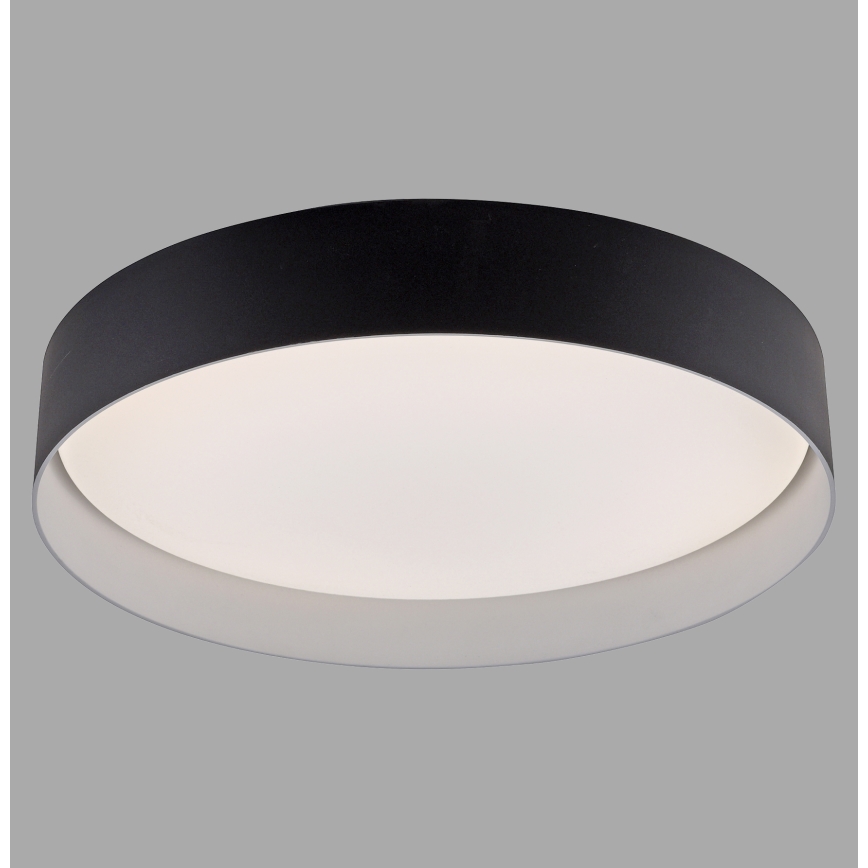 Schöner Wohnen 14594-18 - Plafón LED regulable TAVOLI, 20 W, 230 V, 2700–6500 K, Ø 39 cm, negro, con mando a distancia