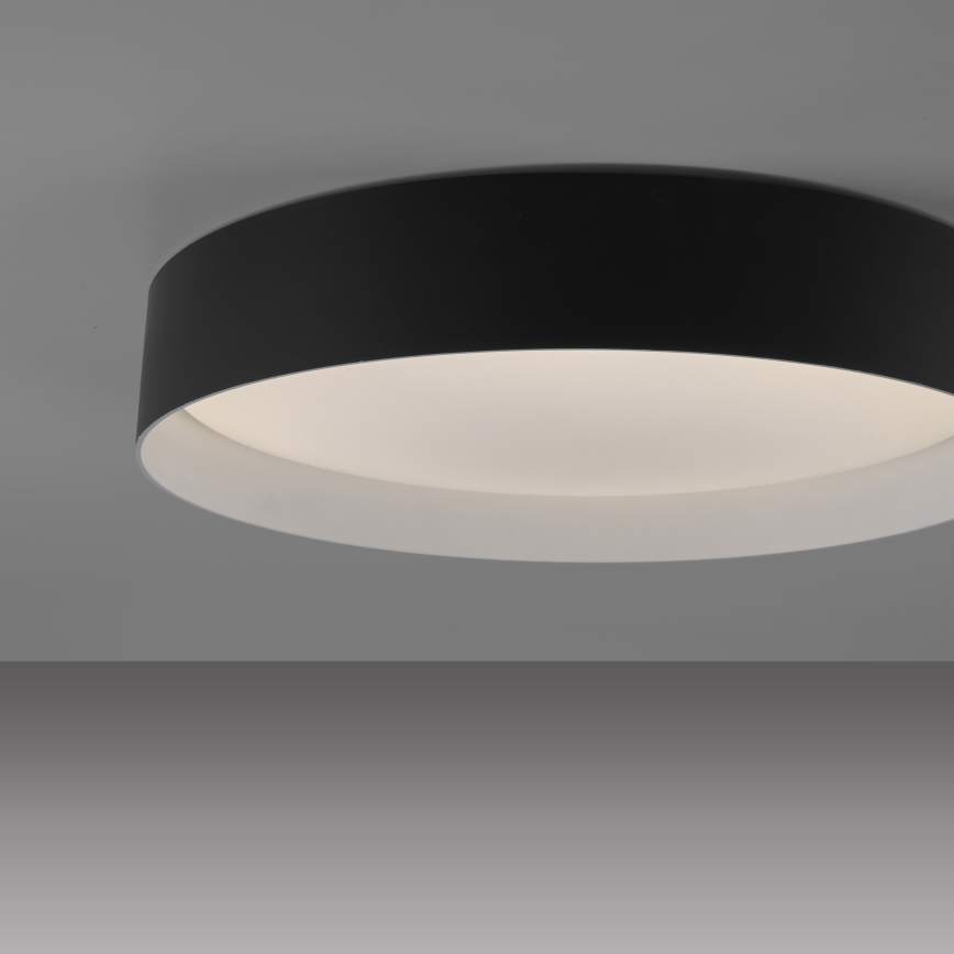 Schöner Wohnen 14594-18 - Plafón LED regulable TAVOLI, 20 W, 230 V, 2700–6500 K, Ø 39 cm, negro, con mando a distancia