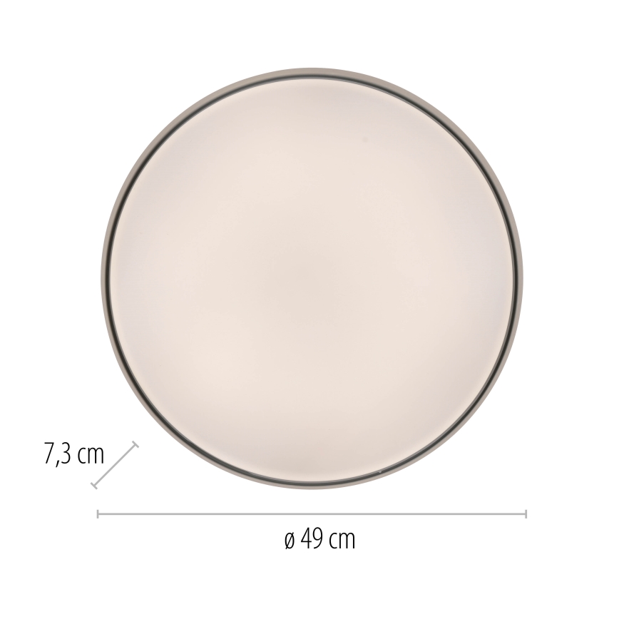 Schöner Wohnen 14595-16 - Plafón de techo LED regulable TAVOLI LED/34W/230V 2700-6500K diámetro 49 cm blanco + mando a distancia
