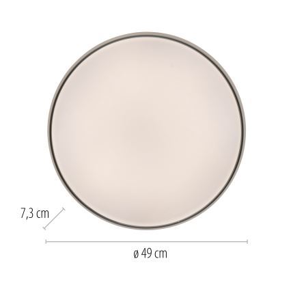 Schöner Wohnen 14595-18 - Lámpara de techo LED regulable TAVOLI LED/34W/230V 2700-6500K Ø 49 cm negra + mando a distancia