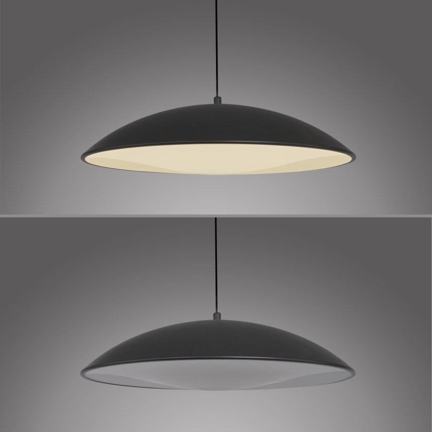 Schöner Wohnen 14606-18 - LENTE lámpara colgante LED regulable suspendida por cable LED/17W/230V Ø 40 cm negra