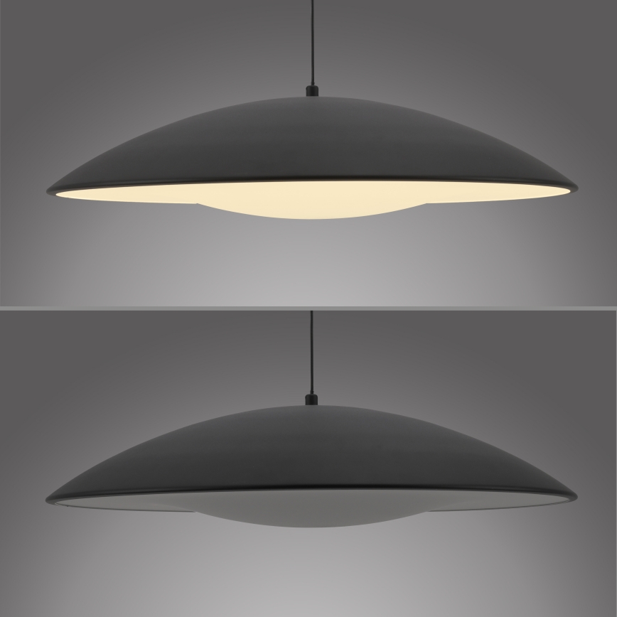 Schöner Wohnen 14607-18 - Lámpara colgante regulable con cable LENTE LED/23W/230V Ø 50 cm negro