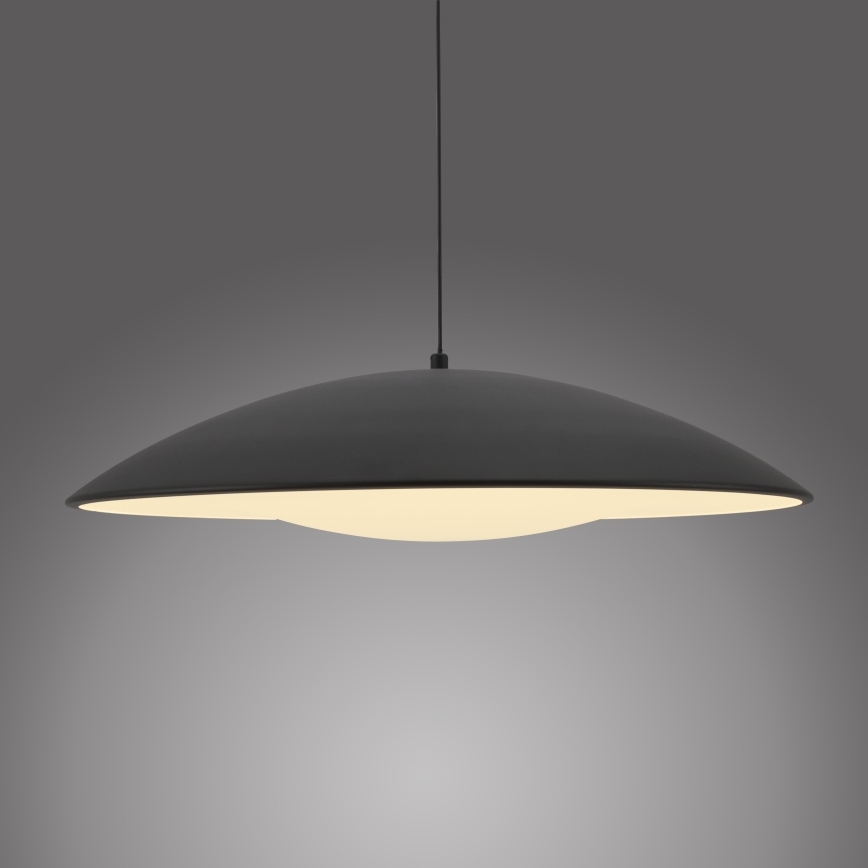 Schöner Wohnen 14607-18 - Lámpara colgante regulable con cable LENTE LED/23W/230V Ø 50 cm negro
