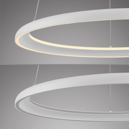 Schöner Wohnen 15570-16 - Lámpara colgante regulable con cable QUILLO LED/36W/230V Ø 60 cm blanca