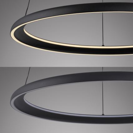 Schöner Wohnen 15570-18 - Lámpara colgante LED regulable con cable QUILLO LED/36W/230V Ø 60 cm negra