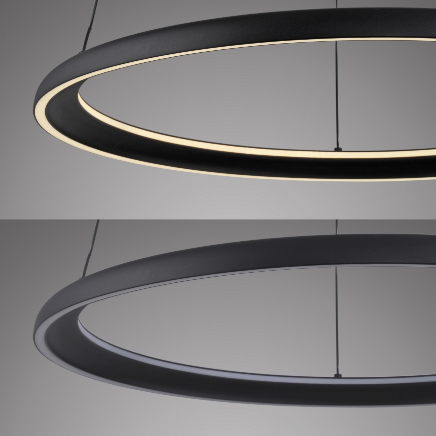 Schöner Wohnen 15570-18 - Lámpara colgante LED regulable con cable QUILLO LED/36W/230V Ø 60 cm negra