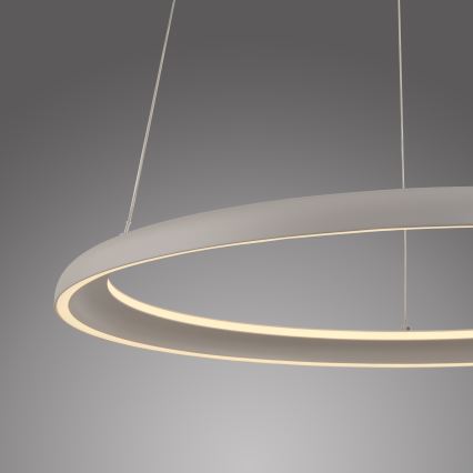 Schöner Wohnen 15570-39 - Lámpara colgante LED regulable con cable de suspensión QUILLO LED/36W/230V Ø 60 cm gris