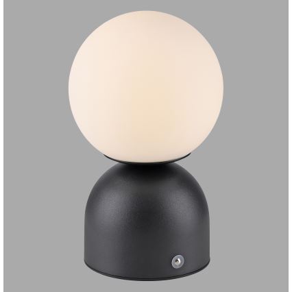 Schöner Wohnen 19218-18 - Lámpara de sobremesa recargable táctil y regulable RUDI LED/1,2W/5V 3000-6000K 1200 mAh negra