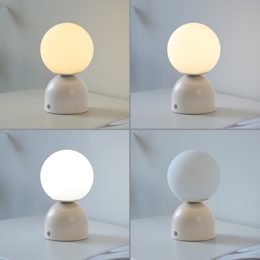 Schöner Wohnen 19218-39 - Lámpara de sobremesa LED recargable y regulable con control táctil RUDI LED/1,2W/5V 3000-6000K 1200 mAh gris
