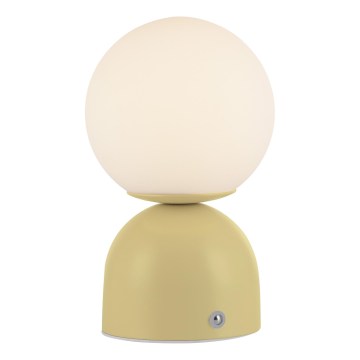 Schöner Wohnen 19218-81 - Lámpara LED de sobremesa recargable, táctil y regulable RUDI LED/1,2W/5V 3000-6000K 1200 mAh amarilla