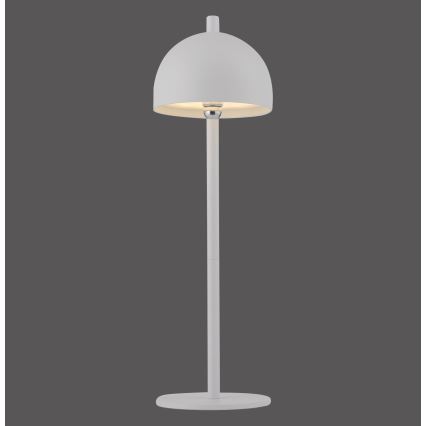Schöner Wohnen 19244-16 - Lámpara de mesa para exterior BELLIS, LED táctil regulable y recargable, LED/2,5W/5V 2600 mAh IP54, blanca