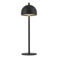 Schöner Wohnen 19244-18 - Lámpara de sobremesa LED para exterior BELLIS, recargable y regulable con control táctil, 2,5 W / 5 V, 2600 mAh, IP54, negra