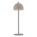 Schöner Wohnen 19244-39 - Lámpara de mesa LED recargable para exterior BELLIS, regulable con control táctil LED/2,5W/5V 2600 mAh IP54 gris
