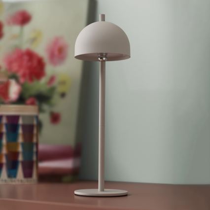 Schöner Wohnen 19244-39 - Lámpara de mesa LED recargable para exterior BELLIS, regulable con control táctil LED/2,5W/5V 2600 mAh IP54 gris