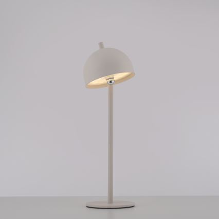 Schöner Wohnen 19244-39 - Lámpara de mesa LED recargable para exterior BELLIS, regulable con control táctil LED/2,5W/5V 2600 mAh IP54 gris
