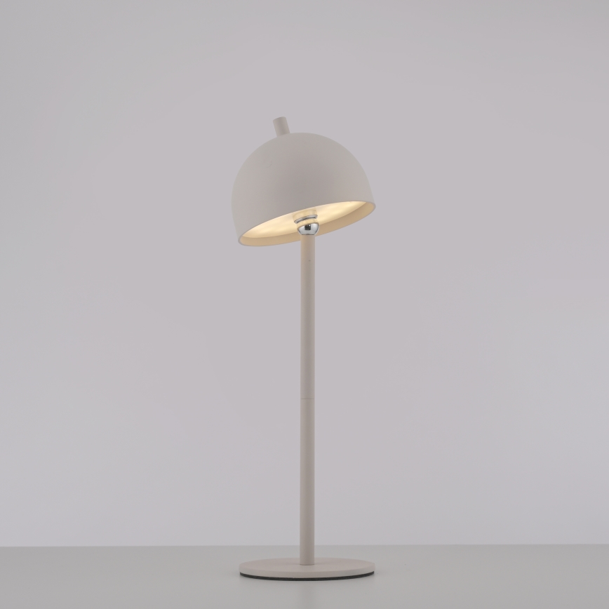 Schöner Wohnen 19244-39 - Lámpara de mesa LED recargable para exterior BELLIS, regulable con control táctil LED/2,5W/5V 2600 mAh IP54 gris