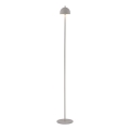 Schöner Wohnen 19245-39 - Lámpara de pie exterior recargable LED BELLIS, regulable con control táctil, 2,5W/5V, 2600 mAh, IP54, gris