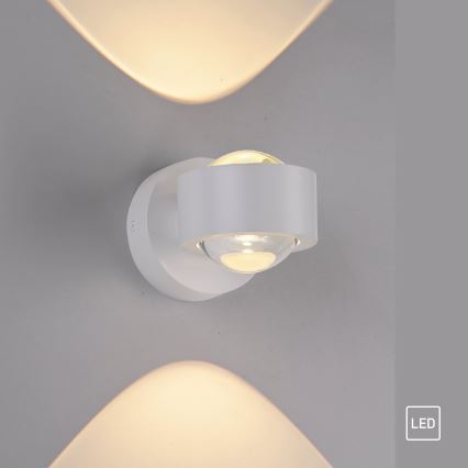 Schöner Wohnen 19331-16 - Aplique de pared LED CHIA 2xLED/2W/230V blanco