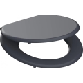 Schütte 80104 - Asiento de inodoro SPIRIT Antracita con cierre amortiguado SoftClose, madera MDF