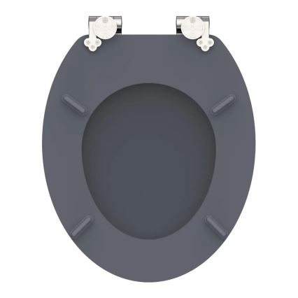Schütte 80104 - Asiento de inodoro SPIRIT Antracita con cierre amortiguado SoftClose, madera MDF