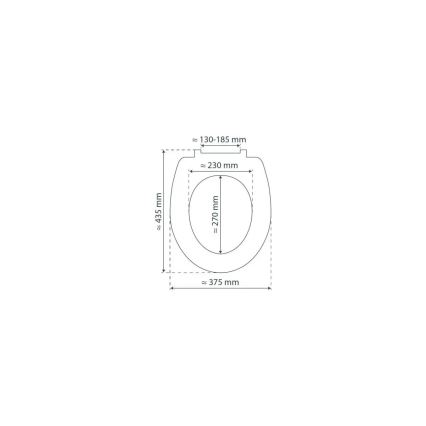 Schütte 80104 - Asiento de inodoro SPIRIT Antracita con cierre amortiguado SoftClose, madera MDF
