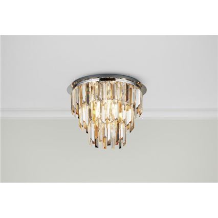 Searchlight - Plafón de cristal CLARISSA 5xE14/40W/230V