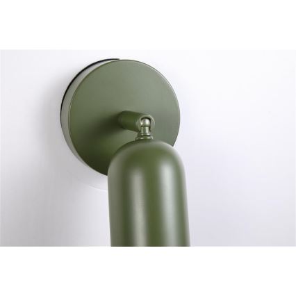 Searchlight - LED Aplique de pared recargable y regulable CONE LED/1,5W/5V zelená