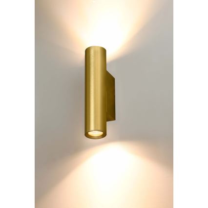 Searchlight - Aplique de pared BEACON 2xGU10/10W/230V dorado