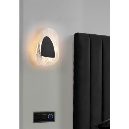 Searchlight - Aplique de pared LED DESTINY LED/8W/230V negro